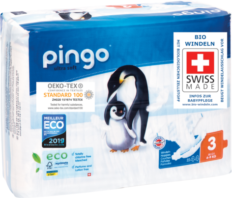 Bio Windeln Midi 4-9kg Pinguin – Pingo Swiss, A-Nr.: 4559543 - 02