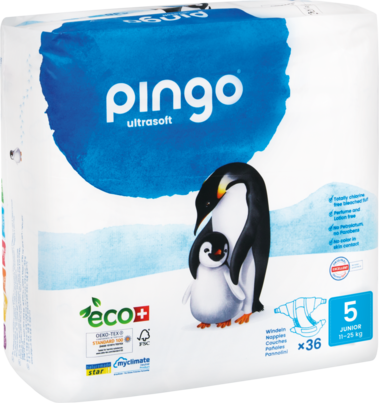 Bio Windeln Junior 12-25kg Pinguin – Pingo Swiss, A-Nr.: 4559595 - 01