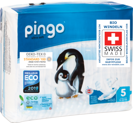 Bio Windeln Junior 12-25kg Pinguin – Pingo Swiss, A-Nr.: 4559595 - 02