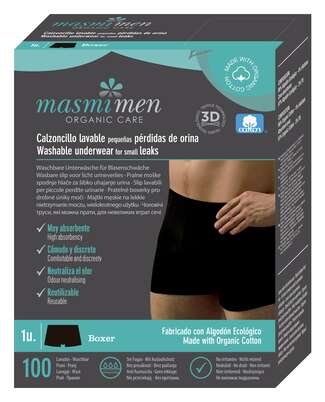 Bio Inkontinenz Men Boxershorts - Größe XL - Schwarz - MASMI, A-Nr.: 5777130 - 01