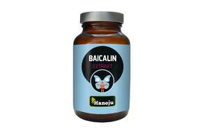 Sie sehen eine Packung Hanoju Baicalin Extrakt Kapseln 300mg, Produktbild: 01 Hanoju Baicalin Extrakt Kapseln 300mg, A-Nr.: 4255932 - 01