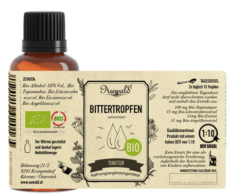 Auwald® - Bittertropfen BIO Tropfen (Auszug, Extrakt, Essenz), A-Nr.: 5679893 - 04