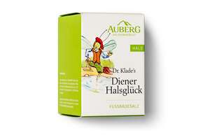 Sie sehen eine Packung AUBERG Diener Halsglück Fußbadesalz, Produktbild: 01 AUBERG Diener Halsglück Fußbadesalz, A-Nr.: 4734638 - 01