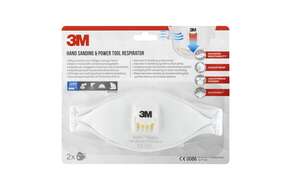 3M™ Aura™ Maske für Hand- und Maschinenschleifen 9322+, FFP2, mit Ventil, 2 pro Packung, A-Nr.: 5646882 - 01