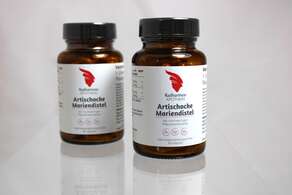 Sie sehen eine Packung Artischocke Mariendistel 60St, Produktbild: 01 Artischocke Mariendistel 60St, A-Nr.: 8029084 - 01