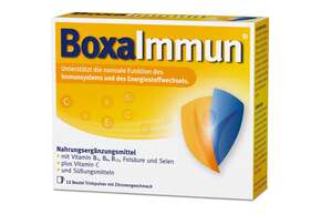 Sie sehen eine Packung BoxaImmun® - Trinkpulver 12 Beutel, Produktbild: 01 BoxaImmun® - Trinkpulver 12 Beutel, A-Nr.: 5666726 - 01