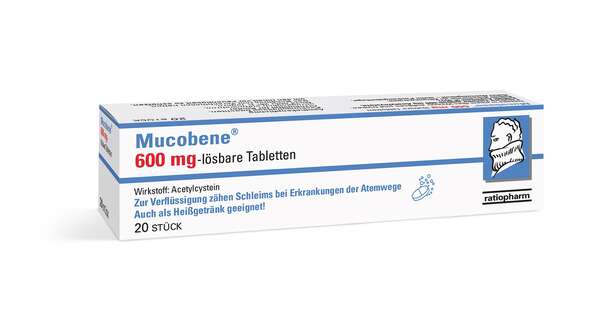 Mucobene® 600 mg – lösbare Tabletten, A-Nr.: 3931466 - 01