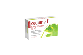 Sie sehen eine Packung cedumed® Ginko-Kapseln, Produktbild: 01 cedumed® Ginko-Kapseln, A-Nr.: 3293741 - 01