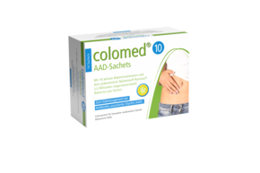 Sie sehen eine Packung colomed® 10 AAD Sachets, Produktbild: 01 colomed® 10 AAD Sachets, A-Nr.: 4273775 - 01