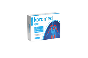 Sie sehen eine Packung koromed® Q10 240 mg, Produktbild: 01 koromed® Q10 240 mg, A-Nr.: 5277048 - 01