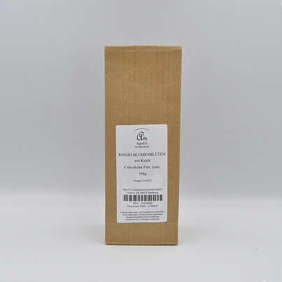 Sie sehen eine Packung Ringelblumenblüten mit Kelch, Produktbild: 01 Ringelblumenblüten mit Kelch, A-Nr.: 4792044 - 01