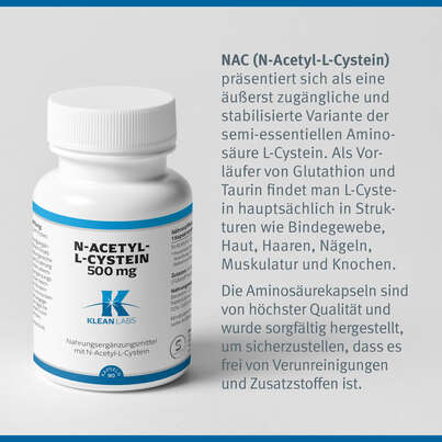 N-Acetyl-L-Cystein 500mg Klean Labs Kapseln, A-Nr.: 5395753 - 07