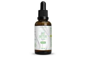 Sie sehen eine Packung Bittertropfen BIO 50 ml, Produktbild: 01 Bittertropfen BIO 50 ml, A-Nr.: 5704898 - 01