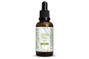 Sie sehen eine Packung Chlorophyll 200 mg Tropfen 50 ml, Produktbild: 01 Chlorophyll 200 mg Tropfen 50 ml, A-Nr.: 5666123 - 01