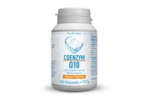 Sie sehen eine Packung Coenzym Q10 100 mg MONO 180 Kapseln, Produktbild: 01 Coenzym Q10 100 mg MONO 180 Kapseln, A-Nr.: 4835865 - 01