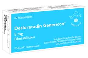 Desloratadin Genericon® 5 mg Filmtabletten, A-Nr.: 3903027 - 01