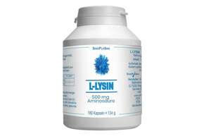 Sie sehen eine Packung L-Lysin 500 mg MONO 180 Kapseln, Produktbild: 01 L-Lysin 500 mg MONO 180 Kapseln, A-Nr.: 5446611 - 01