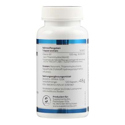 Vitamin B1 100 mg Klean Labs Kapseln, A-Nr.: 5787967 - 02