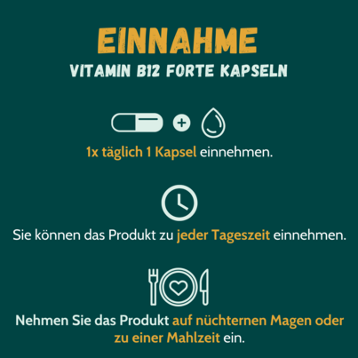 Vitamin B12 FORTE 500 µg Methylcobalamin 60 Kapseln, A-Nr.: 4737217 - 02