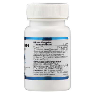 Vitamin D3 1000 i.E. Klean Labs Tabletten, A-Nr.: 5598284 - 02