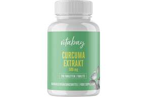 Sie sehen eine Packung Vitabay Curcuma Extrakt 365 mg Kapseln, Produktbild: 01 Vitabay Curcuma Extrakt 365 mg Kapseln, A-Nr.: 5878374 - 01