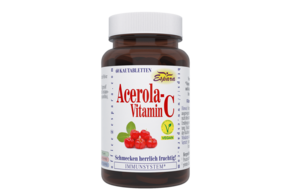 Sie sehen eine Packung Espara Acerola Vitamin C Kautabletten, Produktbild: 01 Espara Acerola Vitamin C Kautabletten, A-Nr.: 3378644 - 01