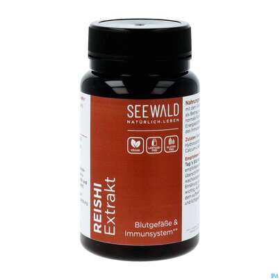 Sie sehen eine Packung Seewald Reishi Extrakt 60 St, Produktbild: 02 Seewald Reishi Extrakt 60 St, A-Nr.: 4623241 - 02