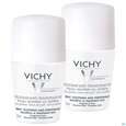 Sie sehen eine Packung Vichy Deo/roll-on Sensitive 2x50m 100ml, Produktbild: 01 Vichy Deo/roll-on Sensitive 2x50m 100ml, A-Nr.: 4736287 - 01