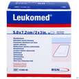 Sie sehen eine Packung Wundverband Leukomed/steril Verklebungsschutz 7,2x 5cm 50st, Produktbild: 01 Wundverband Leukomed/steril Verklebungsschutz 7,2x 5cm 50st, A-Nr.: 3072885 - 01