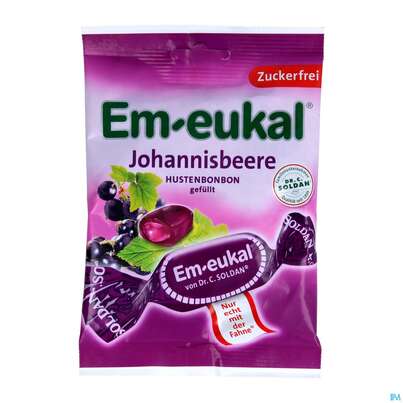 Em-eukal Bonbons Zuckerfrei Johannisbeere Gefue 75g, A-Nr.: 3257998 - 01