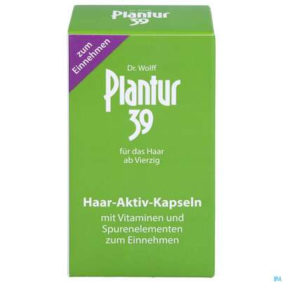 Sie sehen eine Packung Plantur 39 Haar Aktiv Kapseln 60st, Produktbild: 01 Plantur 39 Haar Aktiv Kapseln 60st, A-Nr.: 3319423 - 01