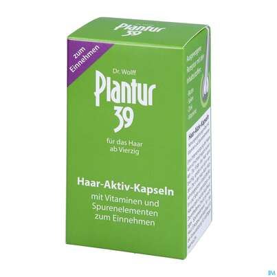 Sie sehen eine Packung Plantur 39 Haar Aktiv Kapseln 60st, Produktbild: 02 Plantur 39 Haar Aktiv Kapseln 60st, A-Nr.: 3319423 - 02