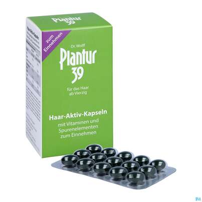 Sie sehen eine Packung Plantur 39 Haar Aktiv Kapseln 60st, Produktbild: 05 Plantur 39 Haar Aktiv Kapseln 60st, A-Nr.: 3319423 - 05