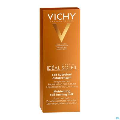 Sie sehen eine Packung Sonnenprodukte Vichy Ideal Soleil Selbstbraeuner Milch Gesicht+koerper 100ml, Produktbild: 06 Sonnenprodukte Vichy Ideal Soleil Selbstbraeuner Milch Gesicht+koerper 100ml, A-Nr.: 2615585 - 06