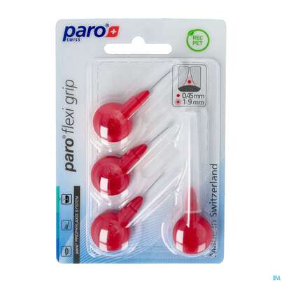 Zahnbuersten Paro Flexigrip 1,9mm Rot 4st, A-Nr.: 2652698 - 02