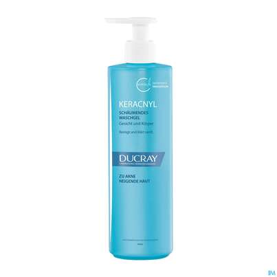 Sie sehen eine Packung Ducray Keracnyl Schäumendes Waschgel 400ml, Produktbild: 05 Ducray Keracnyl Schäumendes Waschgel 400ml, A-Nr.: 5564405 - 05