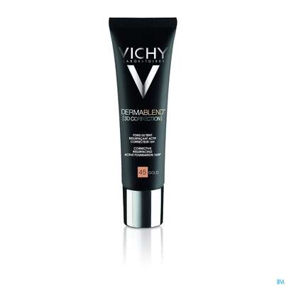 Sie sehen eine Packung Vichy Dermablend 3d Coverflow 45 Gold 30ml, Produktbild: 05 Vichy Dermablend 3d Coverflow 45 Gold 30ml, A-Nr.: 4436013 - 05