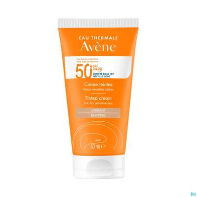 Sie sehen eine Packung Avène Getönte Sonnencreme Spf 50+ 50ml, Produktbild: 15 Avène Getönte Sonnencreme Spf 50+ 50ml, A-Nr.: 5598953 - 15