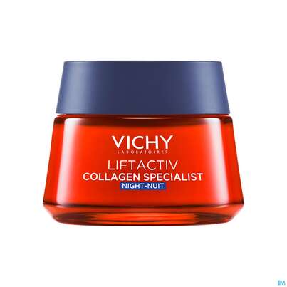 Sie sehen eine Packung Vichy Liftactiv Collagen/specialist Nacht 50ml, Produktbild: 04 Vichy Liftactiv Collagen/specialist Nacht 50ml, A-Nr.: 5344141 - 04