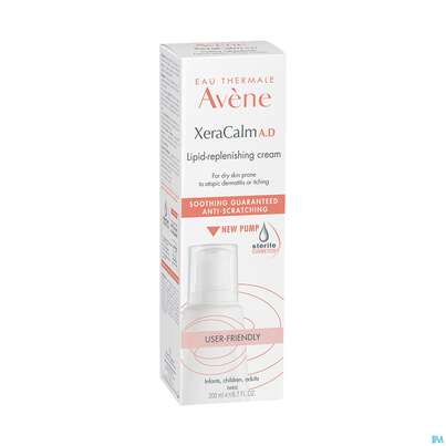 Sie sehen eine Packung Avène Xeracalm A.d Rückfettende Creme 200ml, Produktbild: 10 Avène Xeracalm A.d Rückfettende Creme 200ml, A-Nr.: 4942868 - 10