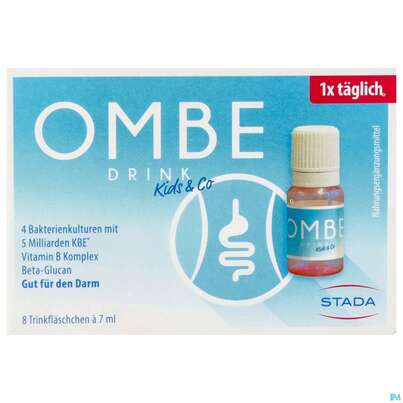 Sie sehen eine Packung Ombe Drink Trinkflaeschchen Kids +co 8st, Produktbild: 01 Ombe Drink Trinkflaeschchen Kids +co 8st, A-Nr.: 4836994 - 01