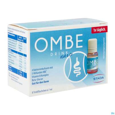 Sie sehen eine Packung Ombe Drink Trinkflaeschchen Kids +co 8st, Produktbild: 02 Ombe Drink Trinkflaeschchen Kids +co 8st, A-Nr.: 4836994 - 02