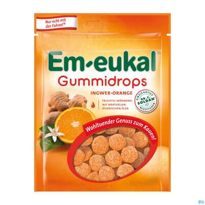 Em-eukal Gummidrops Zuckerhaltig Ingwer Orange 90g, A-Nr.: 4335269 - 01