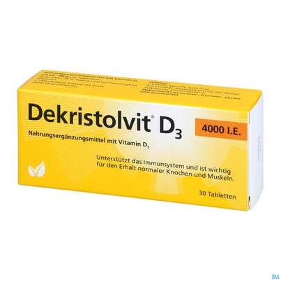 Dekristolvit D3 4000ie Tabl 30st, A-Nr.: 4324231 - 04