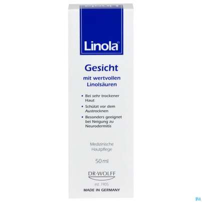 Sie sehen eine Packung Linola Gesichtscreme 50ml, Produktbild: 01 Linola Gesichtscreme 50ml, A-Nr.: 4089505 - 01