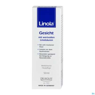 Sie sehen eine Packung Linola Gesichtscreme 50ml, Produktbild: 02 Linola Gesichtscreme 50ml, A-Nr.: 4089505 - 02