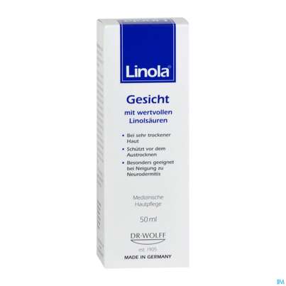 Sie sehen eine Packung Linola Gesichtscreme 50ml, Produktbild: 03 Linola Gesichtscreme 50ml, A-Nr.: 4089505 - 03