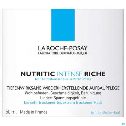 Sie sehen eine Packung La Roche Posay Gesichtspflege Nutritic/intense Trockene Haut Riche Tube 50ml, Produktbild: 01 La Roche Posay Gesichtspflege Nutritic/intense Trockene Haut Riche Tube 50ml, A-Nr.: 4083916 - 01