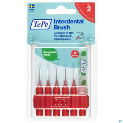 Tepe Interdentalbuersten 0,5mm Rot 6st, A-Nr.: 3698449 - 01