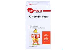 Sie sehen eine Packung Kinder Immun Pulver Dr.wolz Nr.60500 65g, Produktbild: 01 Kinder Immun Pulver Dr.wolz Nr.60500 65g, A-Nr.: 3693541 - 01